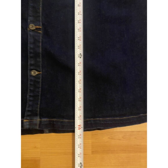 Universal Standard Denim Skirt Size L (22-24) Blue Zip /Button Front New w/ Tags - Picture 9 of 11
